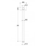 Ritmonio Ramię deszczownicy chrom U0BA8085H2CRL