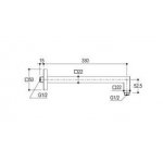 Ritmonio Ramię deszczownicy chrom 75B004CRL