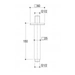 Ritmonio Ramię deszczownicy chrom H0BA1085H1CRL