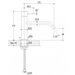   Ritmonio Reverso Bateria umywalkowa 1-otworowa czarny chrom szczotkowany Q0BA6024BLX