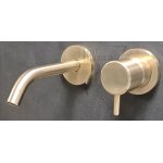      Ritmonio Reverso Bateria umywalkowa podtynkowa kpl. wylewka 14 cm Champagne Q0BA6013SPSXCHX