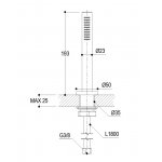 Ritmonio Słuchawka prysznicowa 193 mm stal nierdzewna 72U013