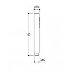 Ritmonio Słuchawka prysznicowa chrom 72D009CRL