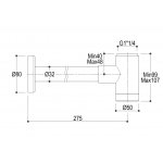 Ritmonio Syfon Bidetowy chrom RCMB027BCRL