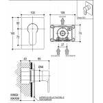Ritmonio Tab Bateria prysznicowa/umywalkowa podtynkowa chrom PR37FC101CRL