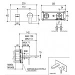 Ritmonio Tab Bateria umywalkowa ścienna podtynkowa chrom PR37AL101CRL