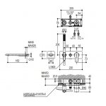Ritmonio Tab Bateria wannowa podtynkowa z wylewką i słuchawką chrom PR37EC101CRL