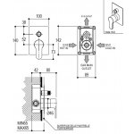 Ritmonio Tab Bateria wannowo/prysznicowa podtynkowa chrom PR37GC101CRL