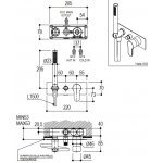 Ritmonio Tab Bateria wannowo-prysznicowa podtynkowa z słuchawką chrom PR37GG102CRL