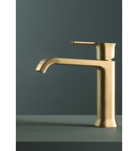    Ritmonio Taormina Bateria umywalkowa jednootworowa bez korka złoto szczotkowane PR35AU201GOX