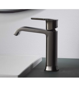    Ritmonio Taormina Bateria umywalkowa jednootworowa bez korka czarny chrom PR35AV201CRB