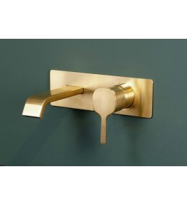    Ritmonio Taormina Bateria umywalkowa ścienna podtynkowa złota PR35AZ102GOX