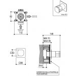 Ritmonio Taormina Bateria wannowo-prysznicowa podtynkowa chrom PR35JB201CRL