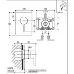 Ritmonio Tie Bateria prysznicowa/umywalkowa podtynkowa chrom PR34FC101CRL