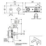 Ritmonio Tie Bateria umywalkowa ścienna podtynkowa chrom PR34AL101CRL