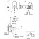 Ritmonio Tie Bateria umywalkowa ścienna podtynkowa chrom PR34AL201CRL
