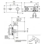 Ritmonio Tie Bateria umywalkowa ścienna podtynkowa chrom PR34AL102CRL