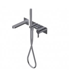 Ritmonio Tie Bateria wannowa podtynkowa z wylewką i słuchawką chrom PR34EC101CRL