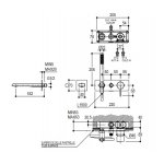 Ritmonio Tie Bateria wannowa podtynkowa z wylewką i słuchawką chrom PR34EC101CRL