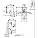 Ritmonio Tie Bateria wannowo/prysznicowa podtynkowa chrom PR34GC101CRL
