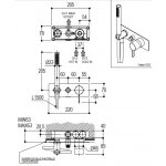 Ritmonio Tie Bateria wannowo-prysznicowa podtynkowa z słuchawką chrom PR34GG101CRL