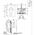 Ritmonio Tip Bateria prysznicowa/umywalkowa podtynkowa chrom PR38FC101CRL
