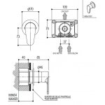 Ritmonio Tip Bateria prysznicowa/umywalkowa podtynkowa chrom PR38FC201CRL