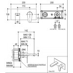 Ritmonio Tip Bateria umywalkowa ścienna podtynkowa chrom PR38AL101CRL