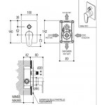 Ritmonio Tip Bateria wannowo/prysznicowa podtynkowa chrom PR38GC101CRL