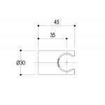    Ritmonio Uchwyt prysznicowy czarny mat E0BA0162C04