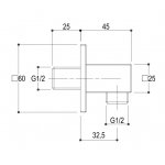 Ritmonio Uchwyt Przyłącza kątowe chrom P0BA5073CRL