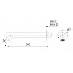 Ritmonio Wylewka wannowa ścienna stal nierdzewna E0BA0155H3DINOX