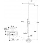 Ritmonio Zestaw prysznicowy wolnostojący stal nierdzewna E0BA0478EICM