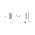  S! SiStool Półka gięta na wannę przeźroczysta 75 cm FR750GAC