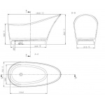 Sanitti Cinque Wanna wolnostojąca 150x70 cm Biała 11050000