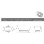 Sanitti Sei Wanna wolnostojąca 160x78 cm Biała 11060000