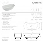 Sanitti Sette Wanna wolnostojąca 170x82 cm Biały połysk P_W_640_01_1700-BP