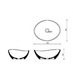 Sanitti Tre Umywalka stawiana na blat 47x38 cm Biała TRE-47-BP