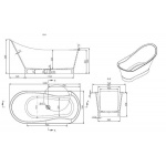 Sanitti Uno Wanna wolnostojąca 165x77 cm Biała 11010000