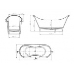 Sanitti Uno XL Wanna wolnostojąca 182x77 cm Biała 11011100