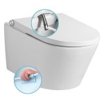 Sapho Veen Clean Miska wisząca bezrantowa z funkcją bidetki 59,3x37 z deską wolnoopadającą biały VE421