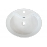   Ovo Umywalka stawiana na blat owalna 41x52 cm biała UN-041 PROMOCJA!