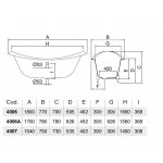 Zucchetti Agora Bateria wannowa 4-otworowa do montażu na brzeg wanny chrom ZAM486