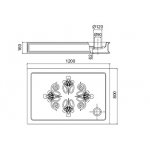 Zucchetti Agora Bateria natryskowa termostatyczna podtynkowa 1/2" z 3 zaworami odcinającymi element zewnętrzny chrom ZAG661