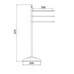 Zucchetti Nikko Bateria bidetowa jednouchwytowa z korkiem 1¼”, wężyki podłączeniowe, perlator chrom ZKK320