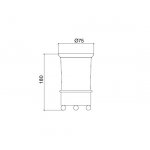 Zucchetti Korek click-clack do umywalek z przelewem i bez przelewu chrom R97755