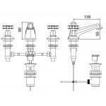 Zucchetti Delfi Wylewka 215 mm naścienna chrom Z92195