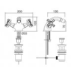 Zucchetti Delfi Bateria natryskowa termostatyczna podtynkowa 1/2" z zaworem odcinającym element zewnętrzny chrom Z46659