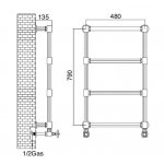 Zucchetti Bellagio Bateria natryskowa termostatyczna podtynkowa 1/2" z 4 zaworami odcinającymi element zewnętrzny chrom ZB2662