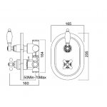 Zucchetti Pan Przełącznik 2-drogowy podtynkowy ½\'\', bez otwarcia/zamknięcia wody chrom Z94597